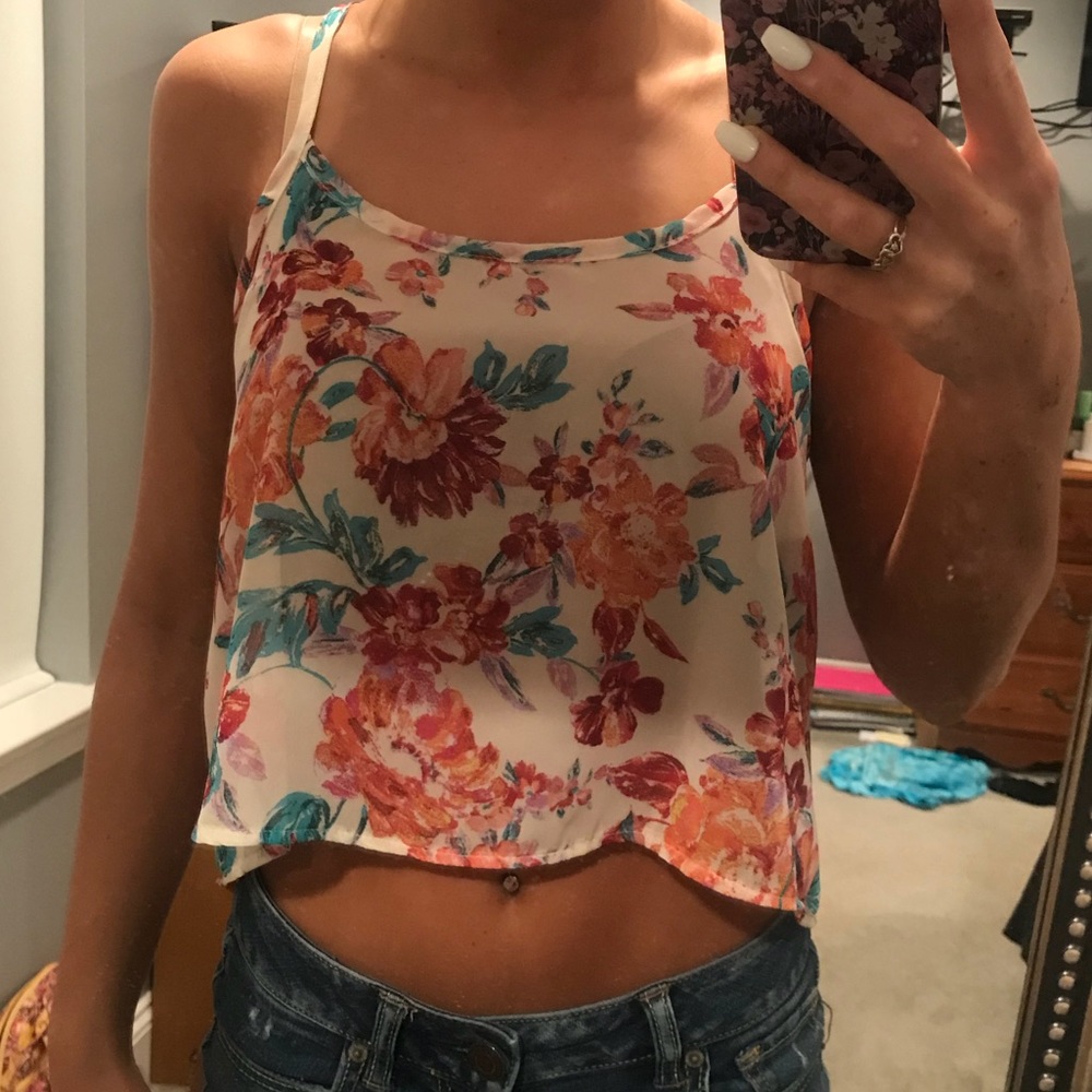 Floral crop top